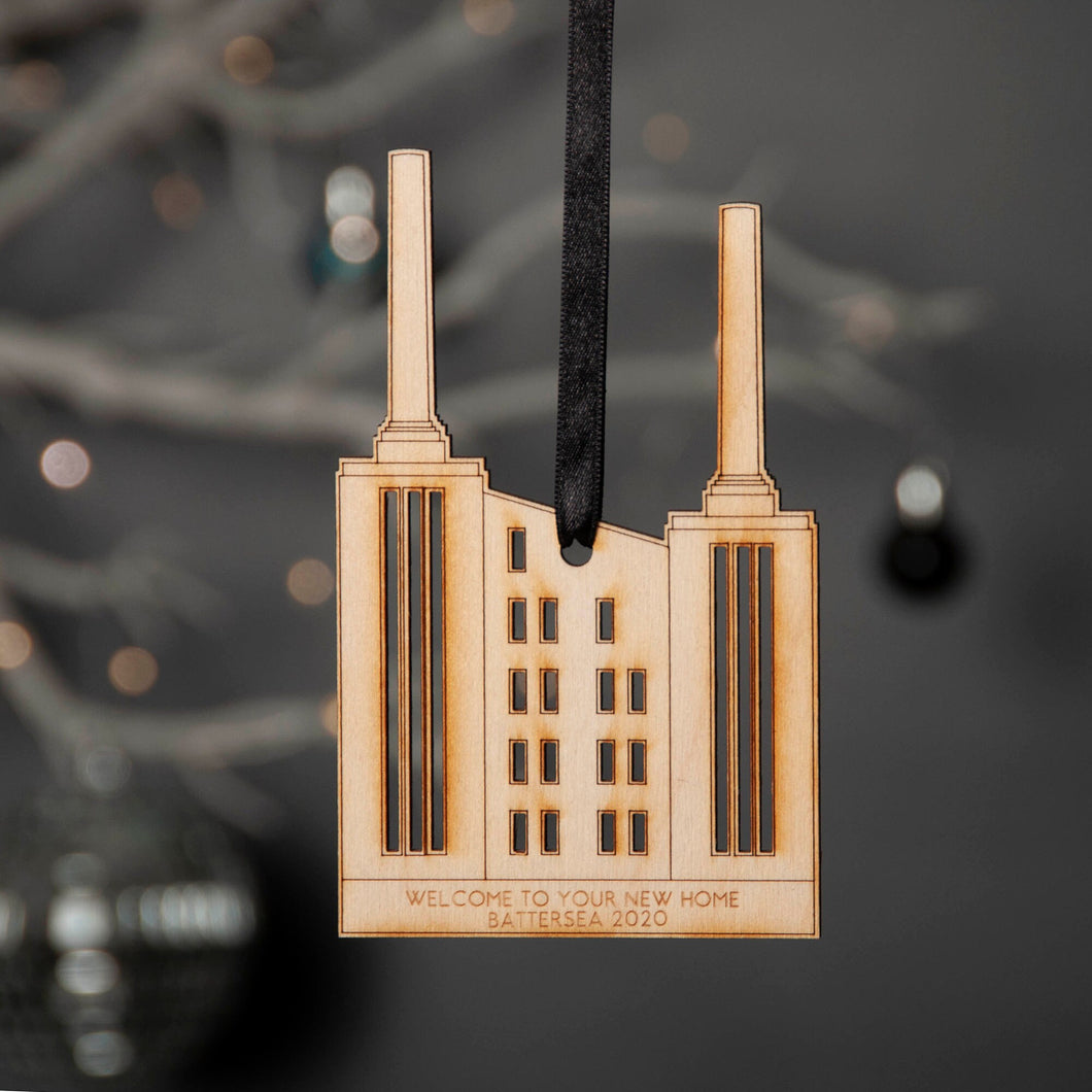 Personalised Battersea Power Station Christmas Decoration