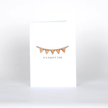 Load image into Gallery viewer, Birthday Card with 3D Bunting Wooden Motif
