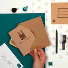 Load image into Gallery viewer, Laser Cut Christmas Present Kraft Christmas Card
