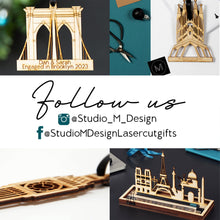 Load image into Gallery viewer, Personalised Duomo Milan Cathedral Wooden Christmas Tree Decoration
