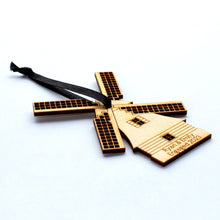 Load image into Gallery viewer, Personalised Dutch Windmill Wooden Christmas Tree Decoration
